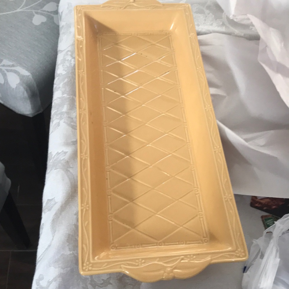 Serving tray 18 1/2 in long by Debby Segura design